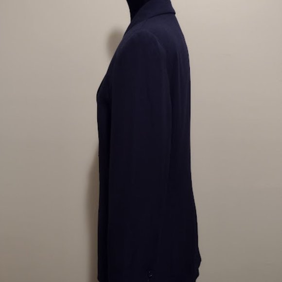J.G. Hook, 2pc Skirt Suit, Navy Blue, Size-12, Dry Cleaned - Picture 9 of 9